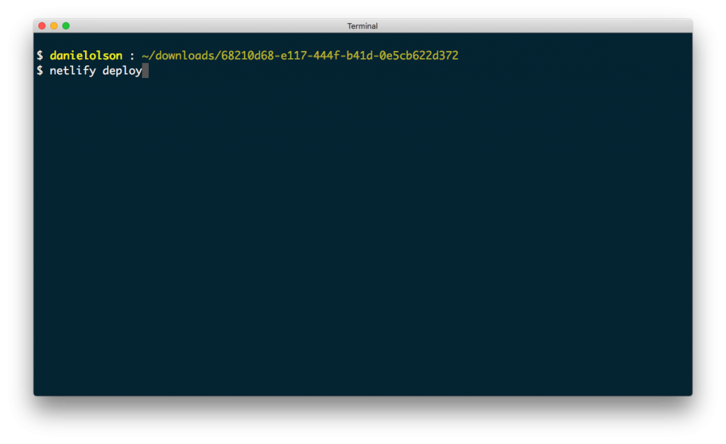 Netlify Deploy Terminal